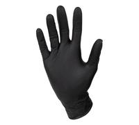 Cofan Boîte de 100 gants en nitrile texturés diamantés | Taille : S, M, L, et XL | Couleur : noir | Utilisation : usines, industries, agriculture, etc. (noir, taille XL)