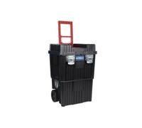 COFAN CAJA DE HERRAMIENTAS COMPACT DOBLE ASA Y RUEDAS 450 X 360 X 640 mm pour pros et bricoleurs, fixation fiable, norme technique