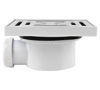 Cofan Drain d'écoulement avec Valve Siphonique | Pour Receveur de Douche à l'Italienne | Dimensions : 146 x 146 mm | Sortie de Ø40 mm | Joint Conique Réducteur de Ø32 mm