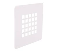 Cofan Grille de Douche en Blanc Mat, Cache-Siphon de 12,5 x 12,5 cm, Protecteur d’évacuation carré Anti-Traces pour Receveur de Douche