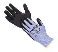 Cofan HPPE Gants anti-coupure Nitrile Sandy Coating, adhérence sèche et humide, conformes à la norme EN 388:2016, niveau F, calibre 13, taille 6 à 11 (1, taille 11)