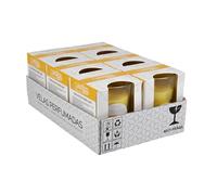 Cofan Pack de 6 bougies à la citronnelle dans un verre transparent | Capacité : 120 g | Longue durée