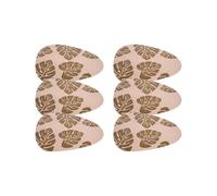 Cofan Pack de 6 sets de table individuels | Design triangulaire avec des feuilles de monstera | Couleur : marron | Matériau : PVC | Dimensions : 45 x 36 cm
