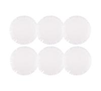 Cofan Pack de 6 sets de table individuels | Sous-plats ronds | Couleur : blanc | Sets de table avec des franges décoratives | Diamètre : 38 cm