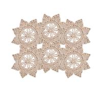 Cofan Pack de 6 sous-Plats tressés | Fibres Naturelles | Sets de Table individuels en Forme d'étoile | Packs de 6 unités | Diamètre : 30 cm