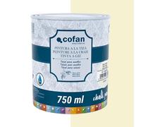 Cofan Peinture à la craie | Chalk paint | Finition effet craie | Convient pour la restauration et la décoration de meubles | Capacité : 750 ml | Couleur blanc vintage