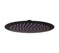 Cofan Pommeau de douche rond | Design extraplat | Finition : noir mat | Orientable | Matériau : acier inoxydable 304 | Sorties anticalcaires | Dimensions : Ø24,5 cm