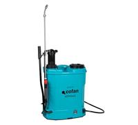 Cofan Pulvérisateur dorsal électrique | Capacité : 16 litres | Batterie Lithium 12 V 8Ah | Double usage manuel et automatique | Lance 60 cm | 4 buses | Sangles rembourrées
