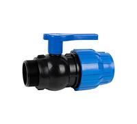 Cofan Raccord vanne à boisseau sphérique | Filetage mâle PP PN16 | Dimensions : 75 x 2 1/2"
