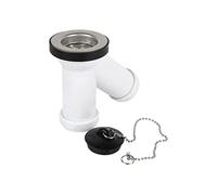 Cofan Siphon en Forme de "Y" | Avec Sortie de 40 mm | Valve pour Lavabo et Bidet Ø70 | Fabriqué en Polypropylène | Joint Conique réducteur de Ø32 mm