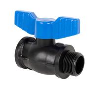 Cofan Vanne à boisseau sphérique | Filetage Mâle-Femelle PP PN16 | Dimensions : 1" 1/2 x 1" 1/2