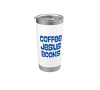 Coffee Jesus Books Cute Cozy Womens Gobelet isotherme en acier inoxydable double paroi