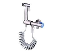 Coffee Life Plus Kit Douchette WC Douchette bidet Kit pour bidet Douchette WC Kit Complet Pulvérisateur de Bidet en Acier Inoxydable avec Tuyau et Vanne G 1/2kit hygiene wc
