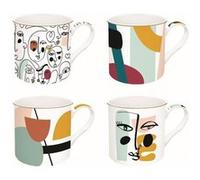 Dekoria Mug porcelaine MODERNISM – Coffret de 4