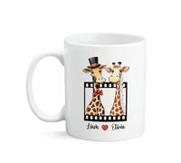 Coffee Mugs Amusants Tasse Céramique Couple De Girafes Humour Tasses À Thé Pour Amies Décorer Collègue 330Ml