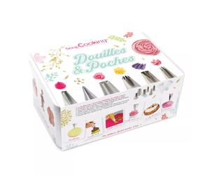 Coffet 6 Douilles inox et 8 poches pâtissières (usage unique) ScrapCooking