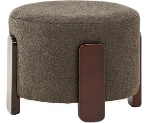Coffey pouf ,repose-pieds Ø52,5cm marron, grisfoncé.