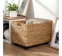Calicosy Coffre à Jouet à roulettes en Jacinthe d'eau - L50 cm | Coffre de rangement enfant, Panier de rangement avec roulettes, Design naturel et pratique