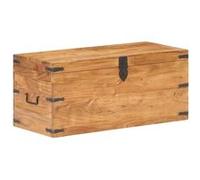 Coffre 90x40x40 cm Bois d acacia solide Brun G
