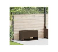 vidaXL Coffre à coussins d'extérieur polyrotin 100x55x55,5 cm brun