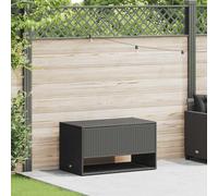 vidaXL Coffre à coussins d'extérieur 100×55×55,5 cm Beige, résine tressée, structure acier