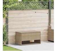 vidaXL Coffre à coussins d'extérieur 100×55×55,5 cm Beige, résine tressée, structure acier