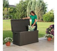 Coffre à coussins en plastique Lifetime "Premium", rangement de coussins, 440 l marron 64 x 128 x 67 cm (L x l x H)