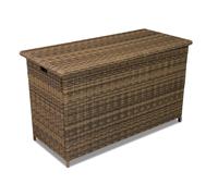 Coffre à coussins Toledo 945l marron Garden Point en techno rotin marron