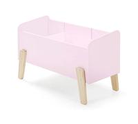 Coffre à jouets 80x39x48 cm en pin rose - KIDLY