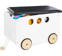 Coffre à jouets à roulettes 'Jim', blanc