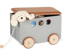 Coffre à jouets à roulettes 'Jim', gris