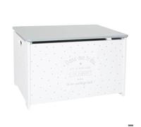 Atmosphera Coffre à jouets Toy 58x38 cm pour enfants Blanc et gris