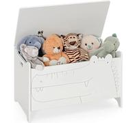 Coffre à jouets en bois - coffre à jouets et banc 2 en 1 - 60 x 33 x 37,5 cm - blanc