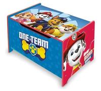 Coffre À Jouets En Bois / Coffre De Rangement Avec Frein / Banc Pat'patrouille Multicolore