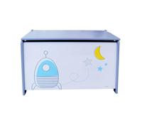 Coffre à jouets en bois enfant Fun House Espace Blanc 67,5x42,5x53 cm