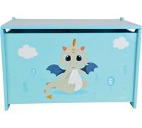 Coffre à Jouets en Bois Léon le Dragon Fun House, 40 x 58 x 36 cm, Bleu, MDF, Dès 36 Mois