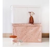 Coffre à jouets en tissu recyclé Uni crème