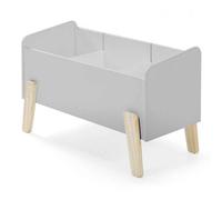 Vipack Boîte à jouets Kiddy - Gris froid