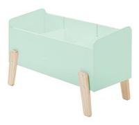 Coffre à jouets laqué vert et pieds bois massif clair Kiddy Vert G