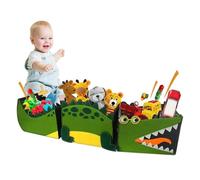 Coffre à jouets pliable - Bac de rangement en tissu, panier imprimé crocodile, organisateur durable pour | Conteneur de grande capacité pour blocs de construction, jouets en peluche, cham