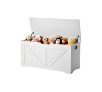 VEVOR Banc de rangement pour enfants, 990 x 395 x 480 mm, coffre à jouets en bois, avec charnière de sécurité, grande boîte de rangement pour tout-petits, pour salle de jeux, salon ou entrée, blanc