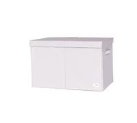 Coffre à jouets en tissu recyclé Uni gris clair
