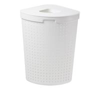Coffre à linge grand panier à linge carré bac collecteur avec couvercle 62 L
