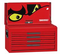 Coffre à outils 4 tiroirs pour servante pro rouge Teng Tools TST26R4