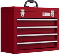 Coffre à outils DURHAND vide, 51 x 22 x 39,5 cm, avec 4 tiroirs, rouge