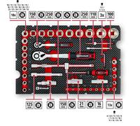 Coffre à outils EINHELL pour atelier, 370514, E-Case, 92 pièces