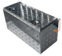 Coffre à outils, matériau en aluminium, dimensions 915 x 410 x 460 mm, compatible avec les fourgonnettes et les camions, grande durabilité, conception en tôle striée