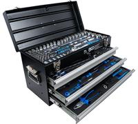 Coffre à outils métallique BGS 3 tiroirs avec 143 outils