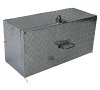 Coffre à outils pour pick-up, alliage d'aluminium, 58 × 28 × 24 cm, installation sous le plancher, serrure en T avec rand espace de rangement