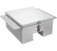 Coffre à outils pour surface de chargement - Coffre de rangement en aluminium - Tôle striée - Charge maximale 100 kg - 770 x 610 x 310 mm - Pour pick-up/remorque/camping-car